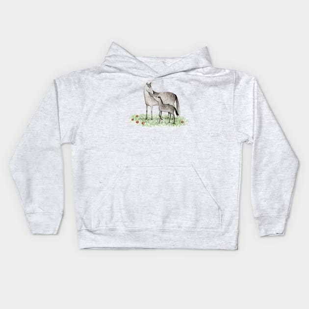 Mare & Foal Kids Hoodie by Sophie Corrigan